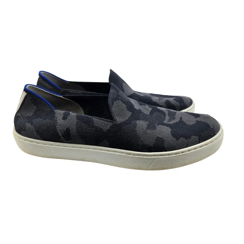 Rothy's The Sneaker Grey Camo Slip On Knit Shoes Womens 9.5 Washable Sustainable